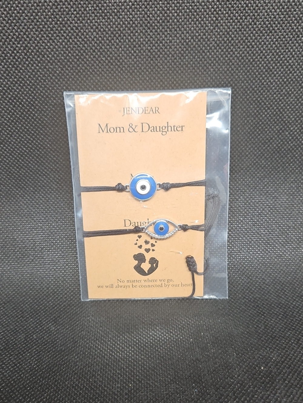 Jendear Mom & Daughter Blue Evil Eye Bracelet Set
